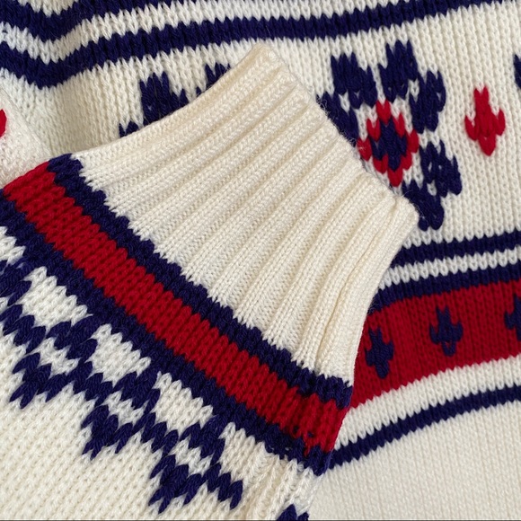 JC PENNEY Vintage Mock Neck Winter Ski Sweater - Picture 7 of 10